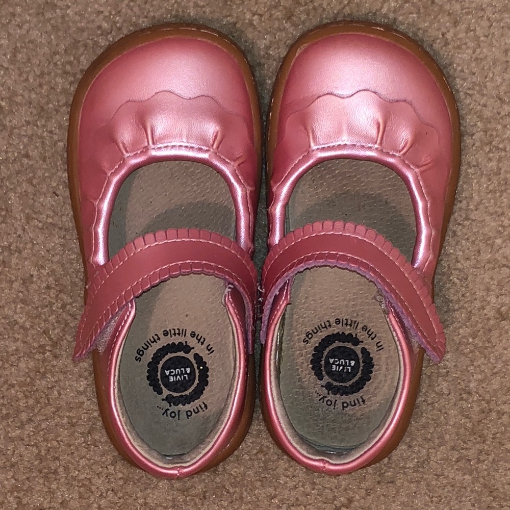 Livie & Luca Pink Ruche Mary Janes toddler girls
